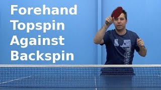 Forehand Topspin Against Backspin  Table Tennis  PingSkills [upl. by Netsirt]