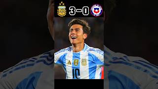 Argentina 🇦🇷 vs chile 🇨🇱 🔥🥶 World Cup Qualifier 2024 shorts football youtube [upl. by Odelinda187]