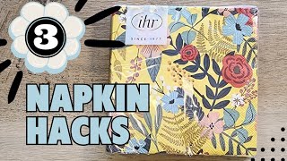 Decoupage Napkin Tutorial 3 Easy Crafts [upl. by Tatianna]