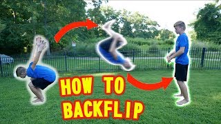 How to do a BACKFLIP on Ground and Trampoline  BEST TUTORIAL  You can learn in 5 minutes [upl. by Irmina]