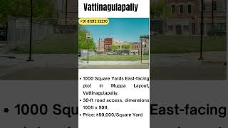 quotEastFacing Plot in Muppa Layout Vattinagulapally  1000 sqyd  30ft Road  ₹80000sqyd [upl. by Ihsakat118]