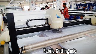 Automatic Fabric Spreading and Fabric Cutting machine Gerber Fabric cutter machineLay cutting mc [upl. by Asserak]