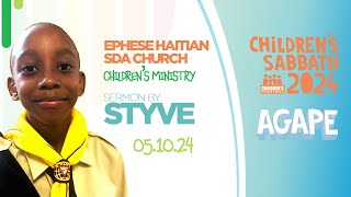 Worship Service  Childrens Ministry  100524  Brother Styve Hilaire [upl. by Shelton]