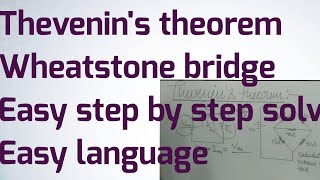 Thevenins theoremWheatstone bridgeNetwork analysisBEEEEasy stepbystep solve [upl. by Idonna]