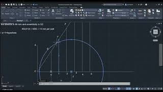 hyperbola drawing  Engineering Graphics  Autocad Drawing [upl. by Efron]