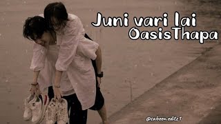 Oasis Thapa  Juni Vari Lai  Official Music Lyrics Video [upl. by Ilzel]