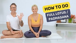 How to do Padmasana  Full Lotus Pose [upl. by Frantz]