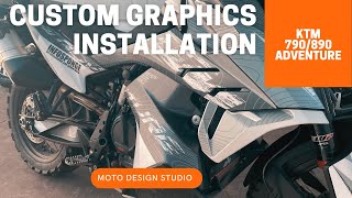 KTM 890 Adventure  Epic Custom Graphics Reveal [upl. by Adnolat]