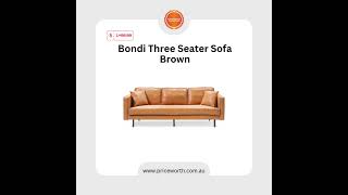 Bondi Three Seater Sofa  Brown [upl. by Dynah80]