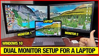 Dual Monitor Setup for Laptop With One USB C Port Windows 10 [upl. by Torrence243]