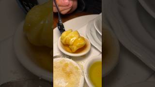 The POLENTA TORTELLINI with honey from Da Toscano NYC DEVOURPOWER [upl. by Aineles]