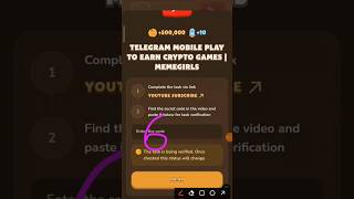 TELEGRAM MOBILE PLAY TO EARN CRYPTO GAMES  MEMEGIRLS  Memefi New Video Code [upl. by Engleman]