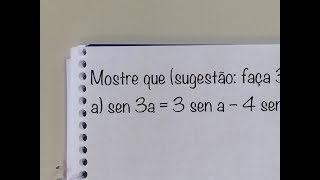 MFUNA  TC12  Deduzindo a fórmula de seno cosseno e tangente de 3a [upl. by Constant]