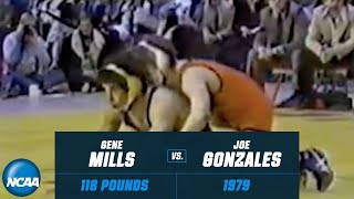 Gene Mills vs Joe Gonzales 1979 NCAA title match at 118 pounds [upl. by Nirehtak667]