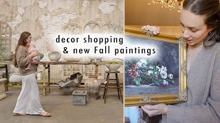 decor shopping amp new FALL PAINTINGS [upl. by Tisman550]