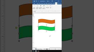 Draw Indian National Flag in MS Word  Insert Shapes in Ms word shorts shortsvideo viral [upl. by Liberati]