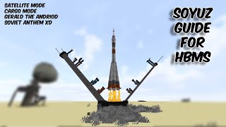 SOYUZ Guide  HBMs Mod  How to use SOYUZ Rocket in HBMs Mod Minecraft [upl. by Etom]