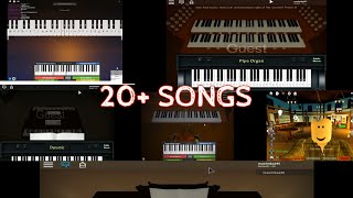 SHEETS for 20 popular ROBLOX PIANO songs  TUTORIAL [upl. by Okwu]