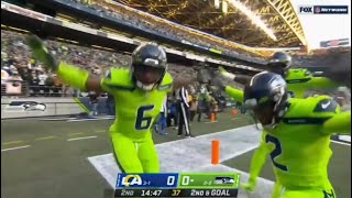 Quandre Diggs Redzone Interception  Seahawks vs Rams [upl. by Llednek659]