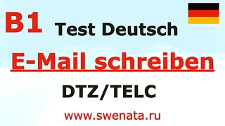 B1 DTZTELC I Eine E Mail schreiben I briefschreiben Test Deutsch [upl. by Leede]