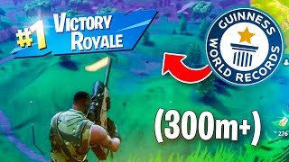 My LONGEST Snipe in Fortnite Personal Record [upl. by Drofniw873]