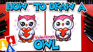 How To Draw A Valentines Owl [upl. by Analart]