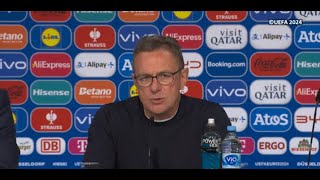 Ralf Rangnick Post Match Press Conference Austria vs France 01 [upl. by Helsell]