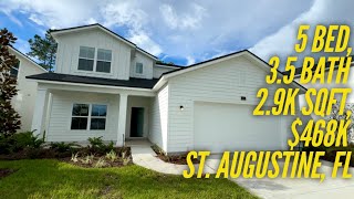 5 beds 35 baths bonus rooms 2956 sqft 468k new build St Augustine FL [upl. by Joo360]