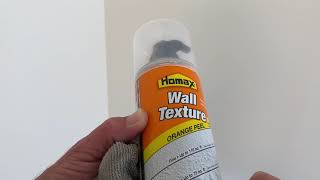 How to spray drywall texture from a can 4K [upl. by Neggem]