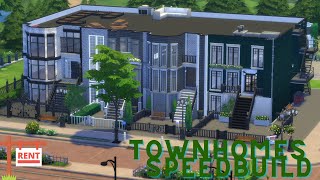 Sims 4 For Rent Townhomes Speed Build [upl. by Joceline200]