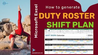 Microsoft Excel Shift Planner  Work Calendar  Duty Roster for free Using MS Excel [upl. by Hirschfeld460]