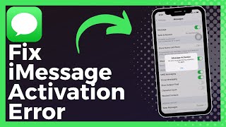 How To Fix iMessage Activation Error Step By Step [upl. by Eelarak]