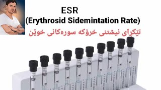 ESRErythrocyte Sedimentaion Rate نیشتنی خرۆکەسوورەکانی خوێن تحلیل معدل ترسیب کریات الدم الحمراء [upl. by Alwin]