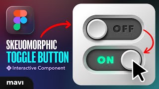 Create a Skeuomorphic Toggle On  Off Button in Figma [upl. by Airdnahc]