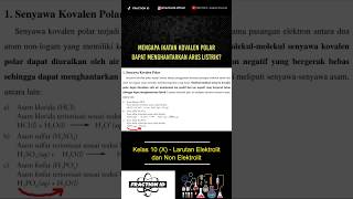 Mengapa Ikatan Kovalen Polar dapat Menghantarkan Arus Listrik [upl. by Margi93]