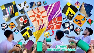 Flying Biggest Kites 😱 6 Tawa Gudda 🪁 Kite Flying 2024 🤩 Kites Vlog 😍 Patang Ki Video [upl. by Sidras]