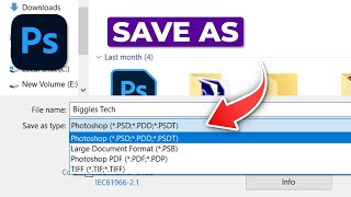 How To Fix Photoshop Save As only showing PSD PSB or Tiff [upl. by Hocker]