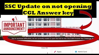 SSC CGL ANSWER KEY ACTIVE Live link SSCCGL [upl. by Gnilhsa]