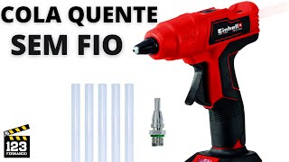 LANÇAMENTO PISTOLA DE COLA QUENTE SEM FIO A BATERIA 18V EINHELL TECG 18 LI SOLO [upl. by Beisel]