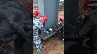 Steel load bearing column anchor bolt fixing process [upl. by Orson53]