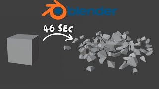 Destroy Any Object in Blender  Create Rubble 46 sec [upl. by Ramar]