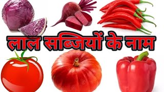 लाल सब्जियों के नाम Vegetables Name in Hindi and English with Picture  Hindi amp English vocabulary [upl. by Niel]