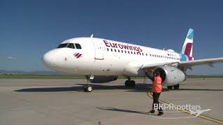 Eurowings A320 AC Check  Ground Handling and Takeoff at BKPR [upl. by Namajneb639]