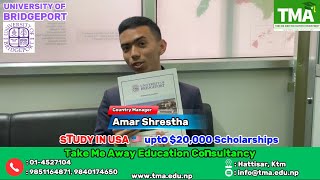 GET UPTO 20000 SCHOLARSHIP IN USA  UNIVERSITY OF BRIDGEPORT  TMA Consultancy [upl. by Zigmund130]