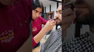 21yo Barber with skills of Turkish MASTER 😲💈 barbershop shave haircur razor relaxing [upl. by Roswald]