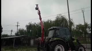 Forestry forwarder timber trailer firewood crane log grab [upl. by Nolur]