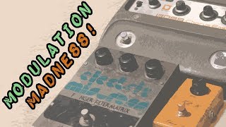 Modulation Madness Vintage Phase 90 Electric Mistress Boss CE1 AND Dimension DALL AT ONCE [upl. by Eneleahs]