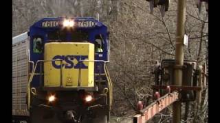 Single CSX C408 Pulls Train Across Woodstock Road [upl. by Madonia]