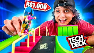 INSANO GASTEI 1000 REAIS EM SKATE DE DEDO TECH DECK [upl. by Akeme]