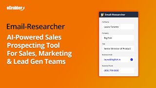 Email Researcher  AIPowered Sales Prospecting Tool For Sales Marketing amp Lead Generation Team [upl. by Victorine476]